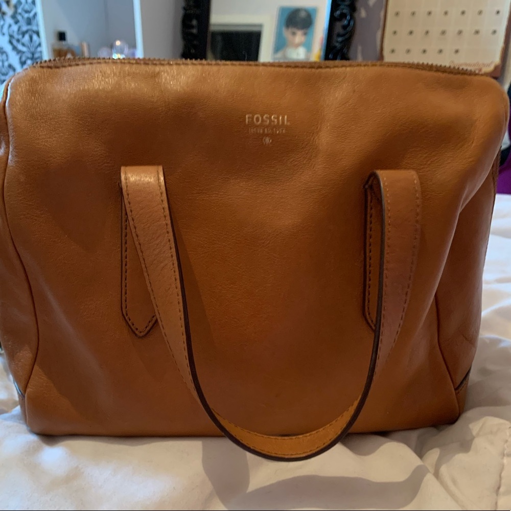 Fossil Sydney Satchel Cognac (Light Camel Brown)